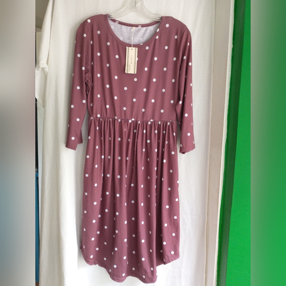 Women's Chvity Polka Dot Dress - size medium NWT